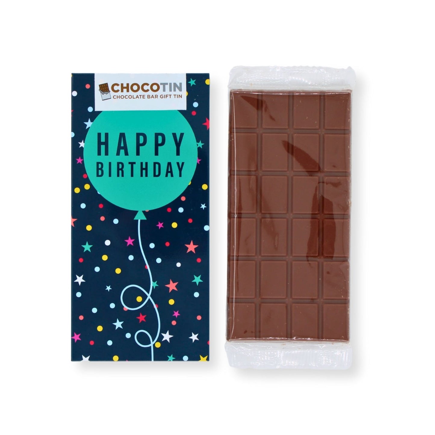 Happy Birthday Blue Chocolate Bar Gift Tin Chocotin Confectionery Gift Idea