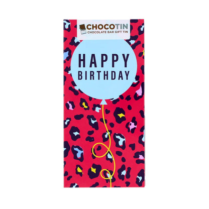 Happy Birthday Red Chocolate Bar Gift Tin Chocotin Confectionery Gift Idea