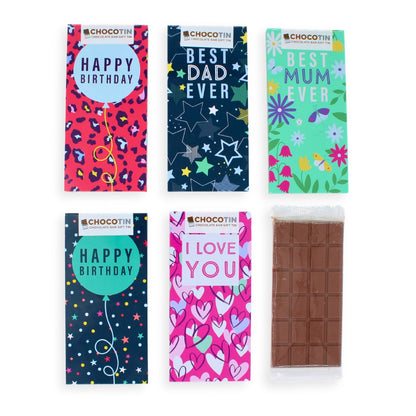 Happy Birthday Red Chocolate Bar Gift Tin Chocotin Confectionery Gift Idea