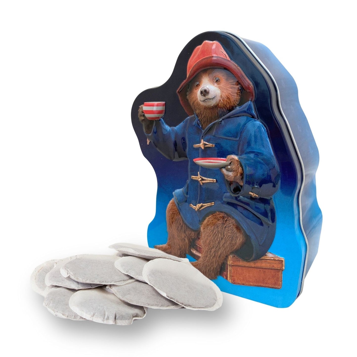 Paddington Bear Shaped Gift Tin Contaning Orange Marmalade Teabags Collectable