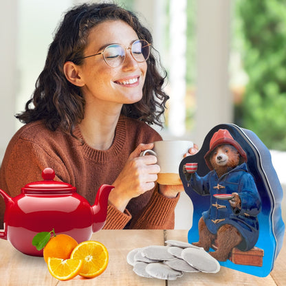 Paddington Bear Shaped Gift Tin Contaning Orange Marmalade Teabags Collectable