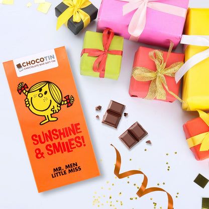 Mr. Men Little Miss 'Sunshine & Smiles' Chocolate Bar Gift Tin Collectable Gift