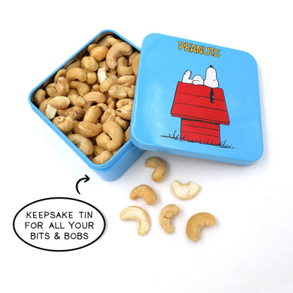 Snoopy Vegan Jelly Sweets In A Collectable Blue Metal Keepsake Tin