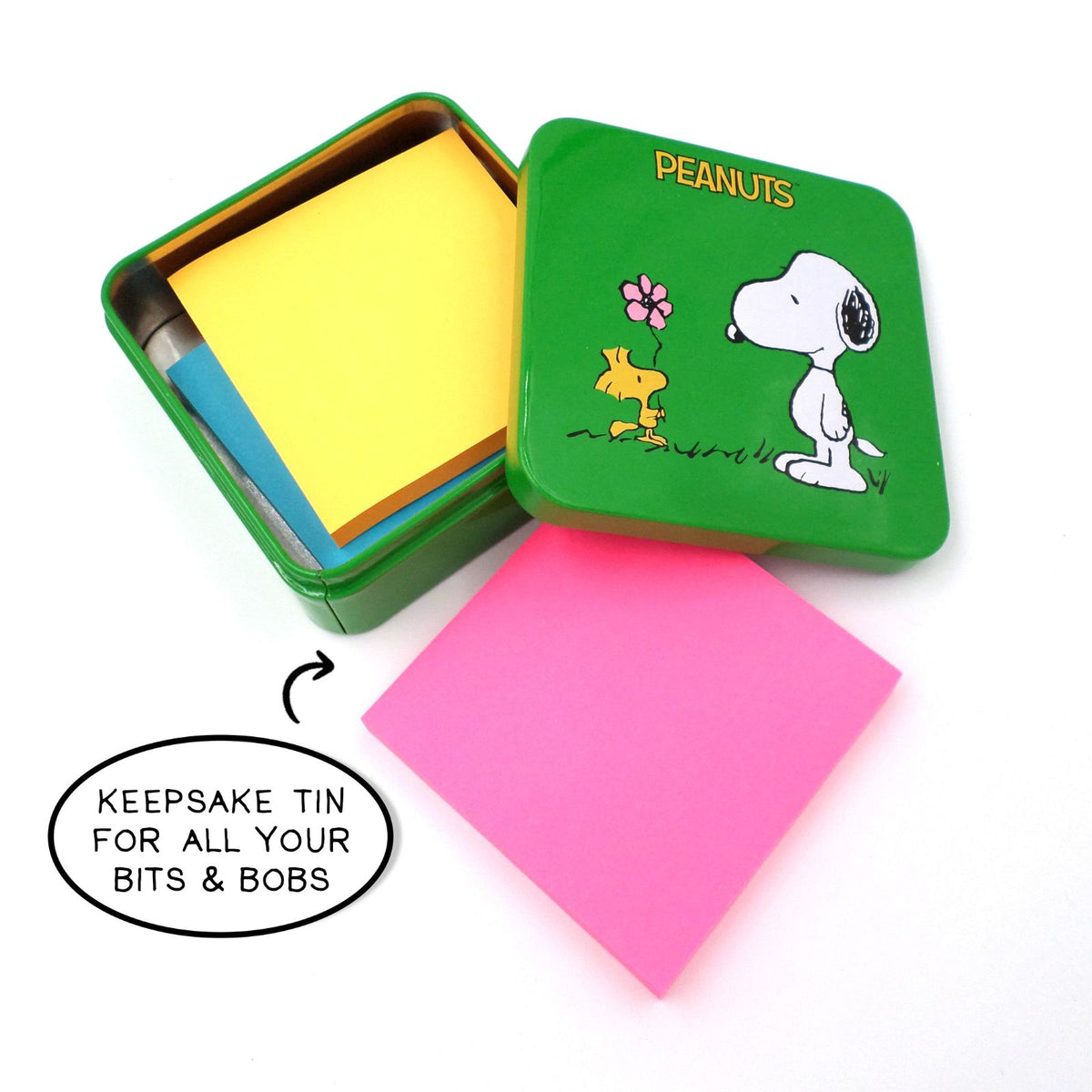 Snoopy Vegan Jelly Sweets In A Collectable Green Metal Keepsake Tin