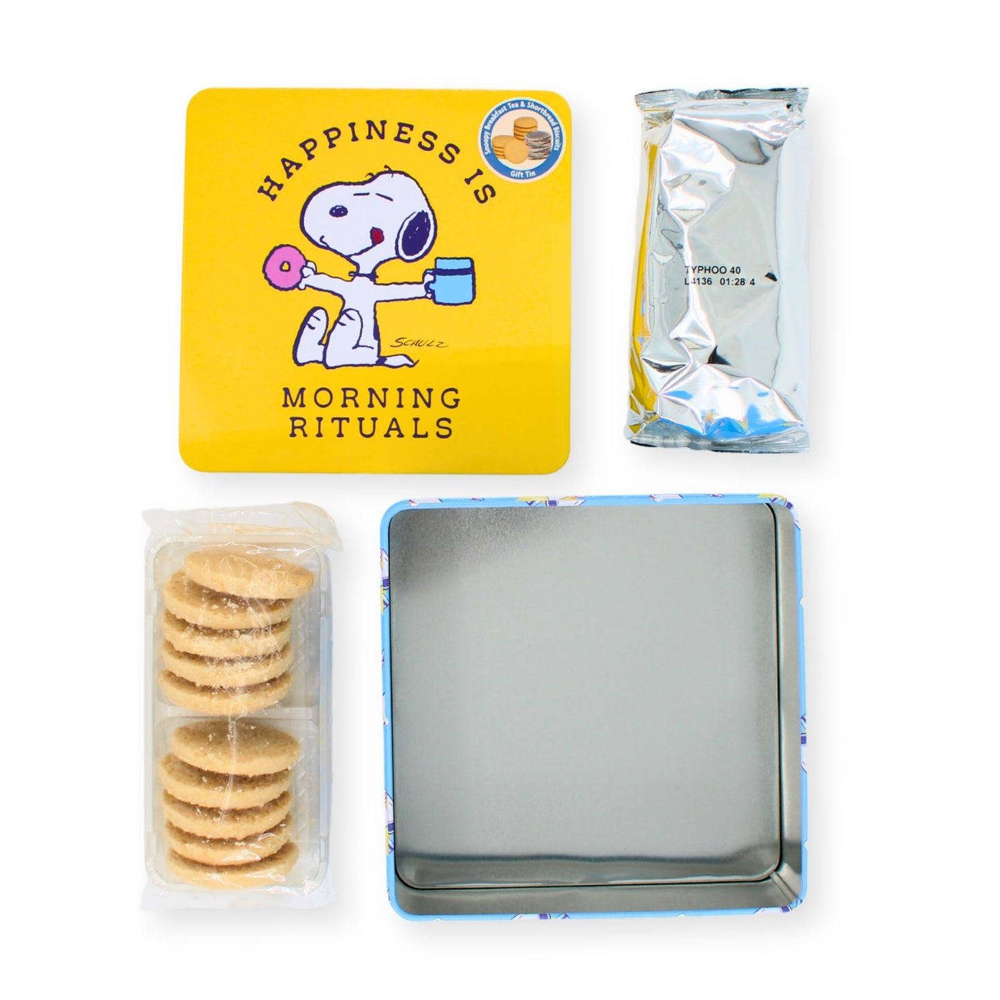 Peanuts Snoopy Breakfast Tea & Shortbread Biscuits Gift Tin Collectable Gift