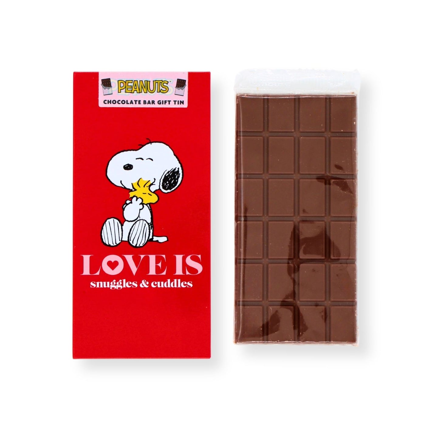 Peanuts Snoopy Love Is Red Chocolate Bar Gift Tin Collectable Gift