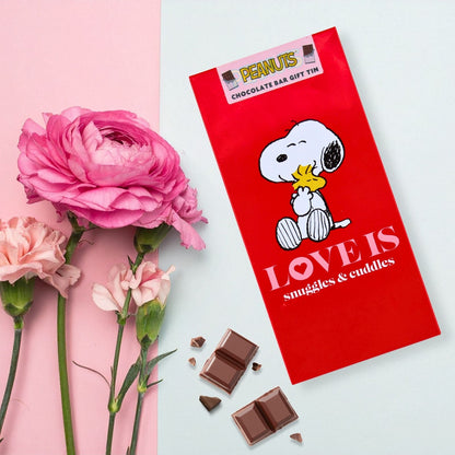 Peanuts Snoopy Love Is Red Chocolate Bar Gift Tin Collectable Gift