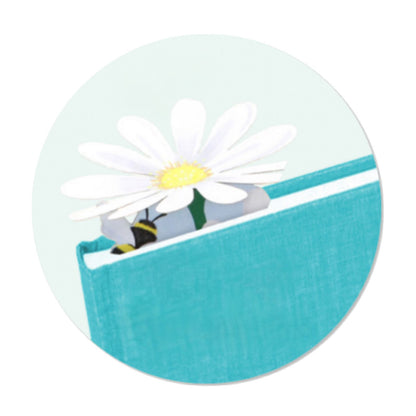 Origamo Fold Out Bookmark Bees Visiting Daisies Handmade Reading Book Lover Gift