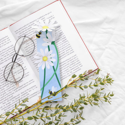 Origamo Fold Out Bookmark Bees Visiting Daisies Handmade Reading Book Lover Gift