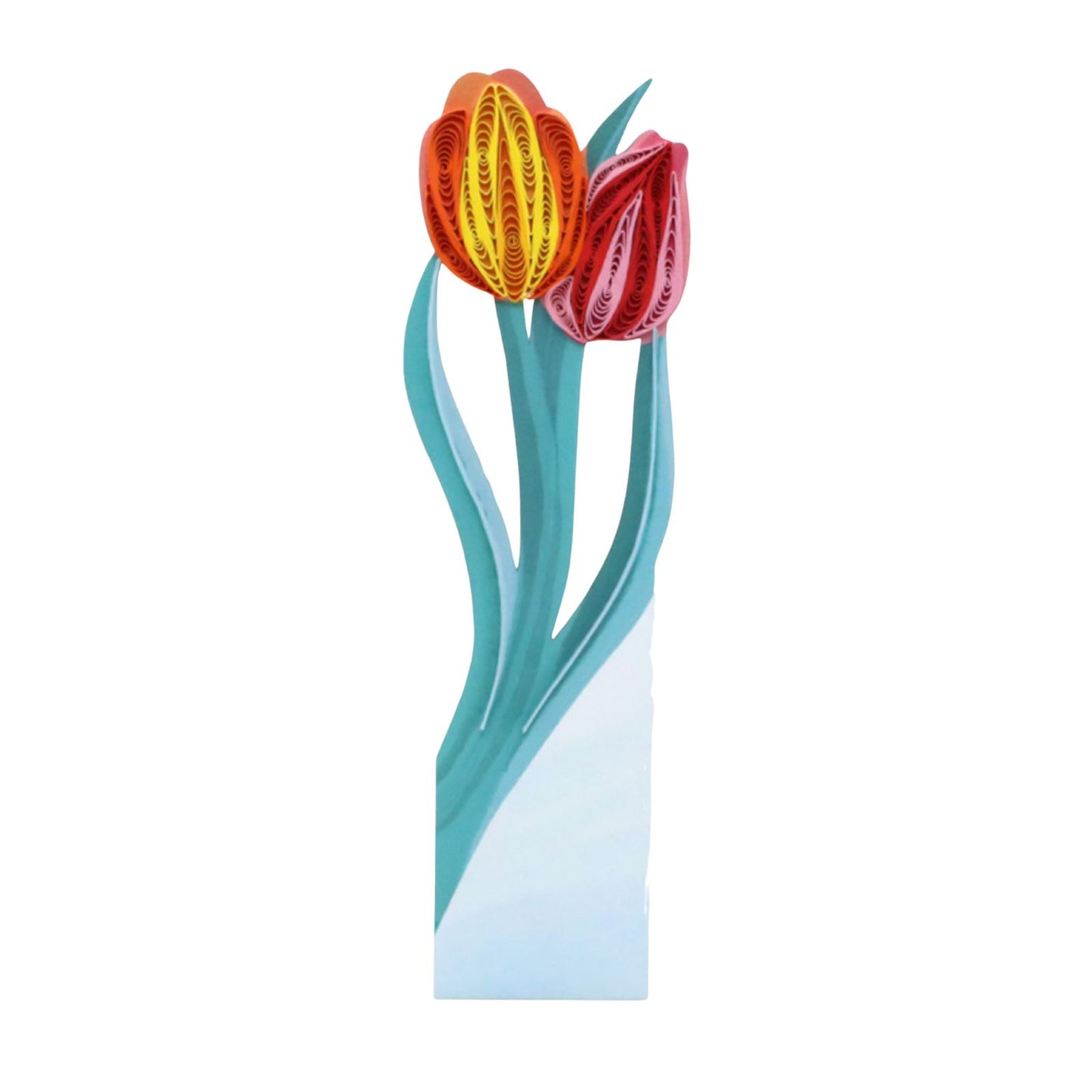 Origamo Quilled Bookmark Colourful Tulips Handmade Reading Book Lover Gift