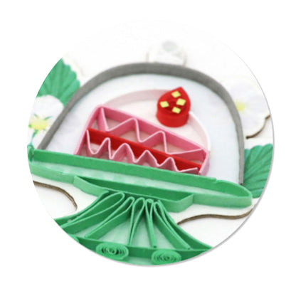 Origamo Quilled Bookmark Baking Theme Handmade Reading Cook Book Lover Gift