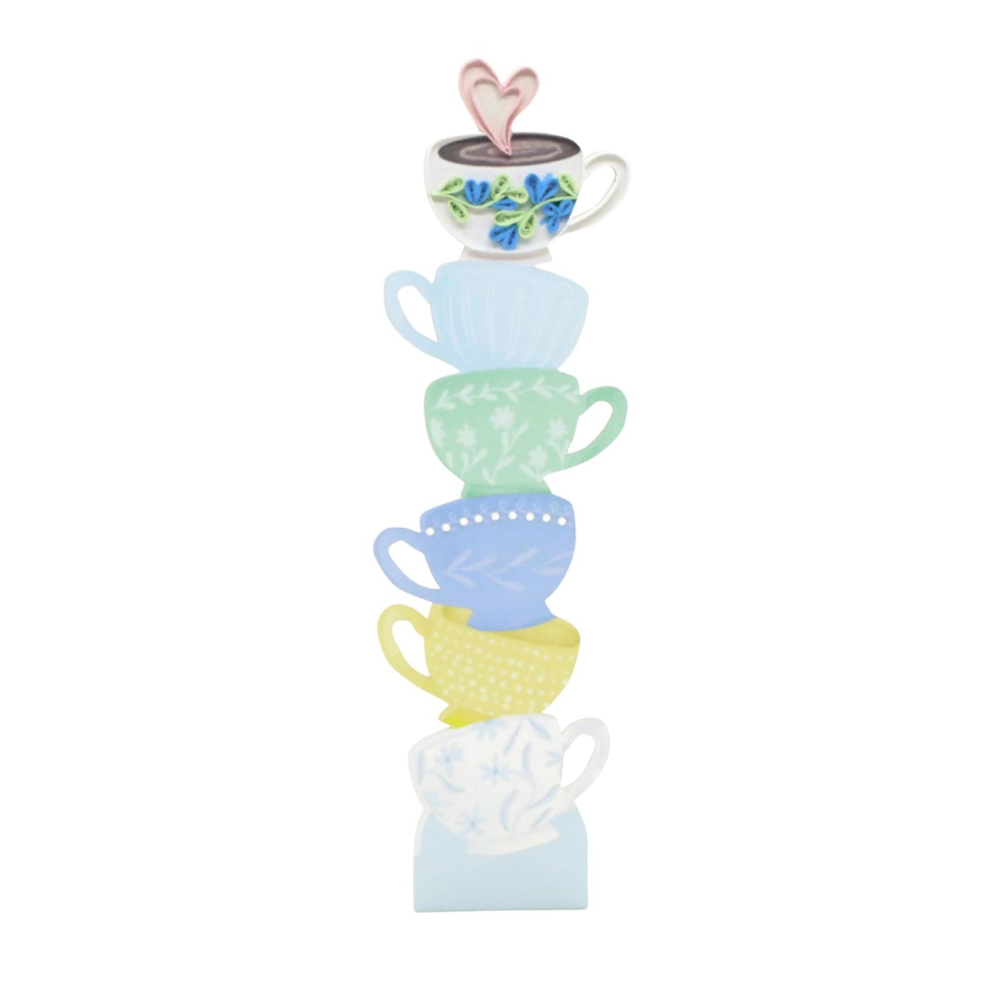 Origamo Quilled Bookmark Cosy Teacups Handmade Reading Book Lover Gift