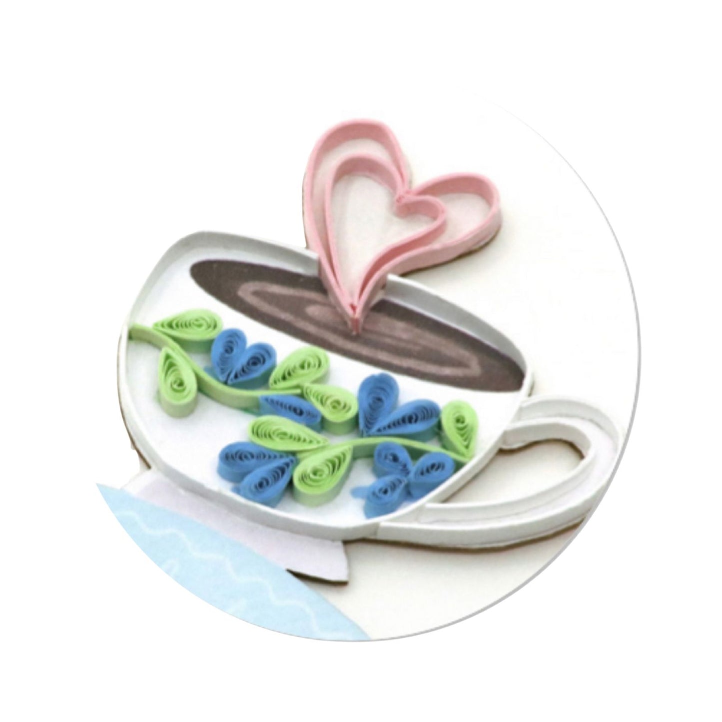 Origamo Quilled Bookmark Cosy Teacups Handmade Reading Book Lover Gift