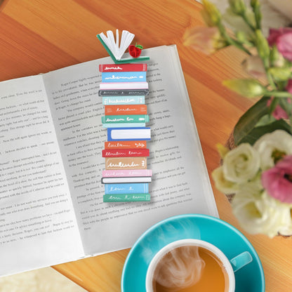 Origamo Quilled Bookmark Books & Apple Handmade Reading Book Lover Student Gift