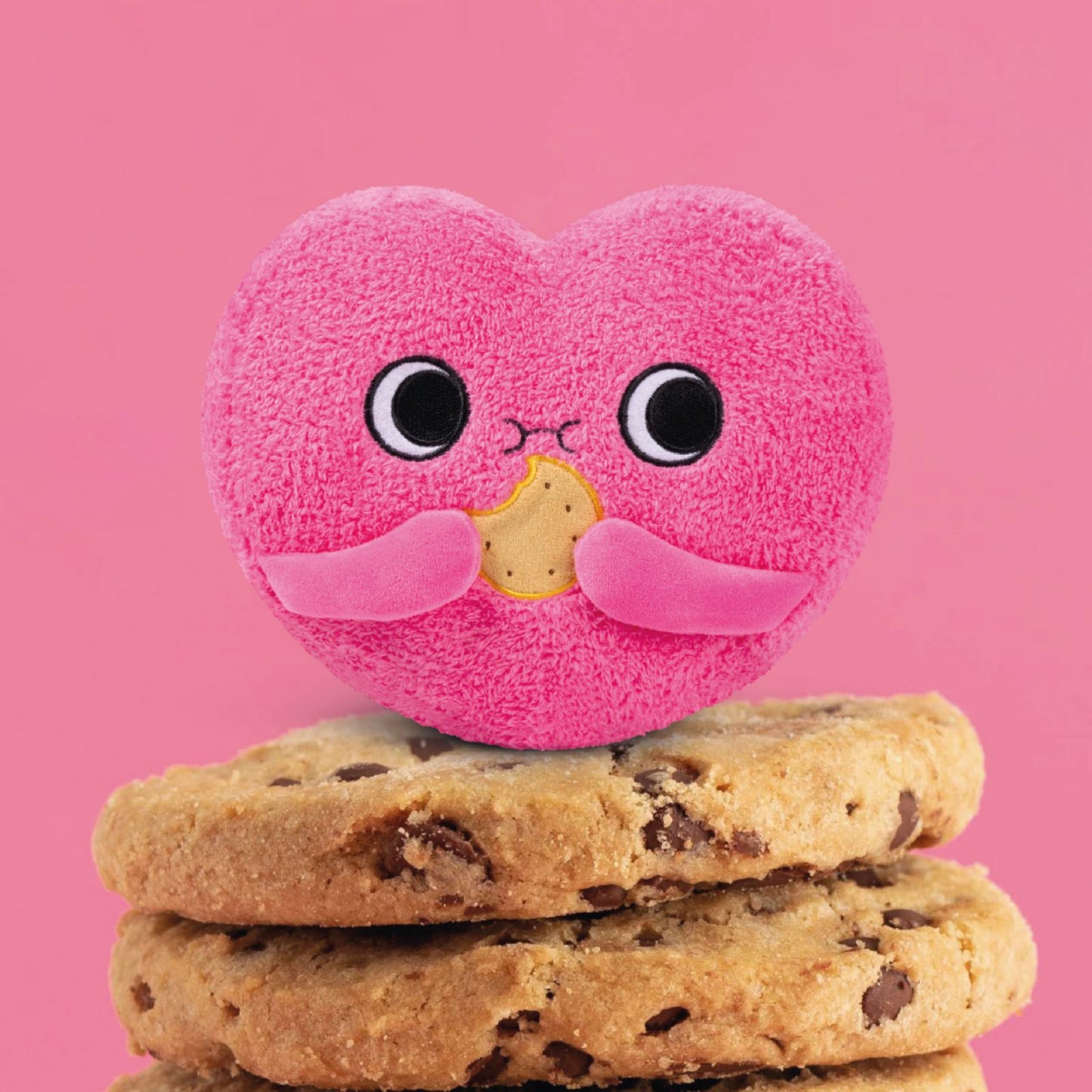 Pango Munchies Plush Pink Heart Shaped Cute Soft Toy Plushie Collectible Gift