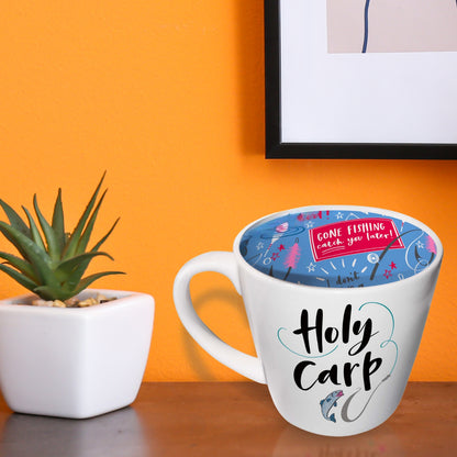 Inside Out Holy Carp Fishing Novelty Mug In Gift Box