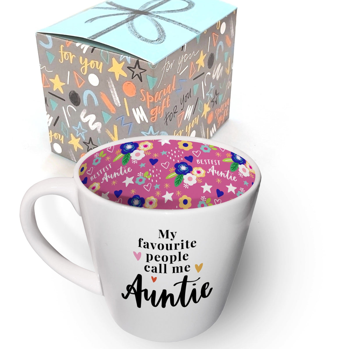 My Favourite People Call Me Auntie Ceramic Mug In Gift Box By Inside Out