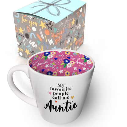 My Favourite People Call Me Auntie Ceramic Mug In Gift Box By Inside Out