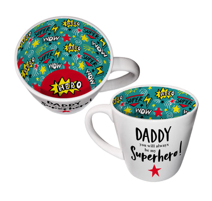 Daddy Always Be My Superhero Inside Out Mug In Gift Box