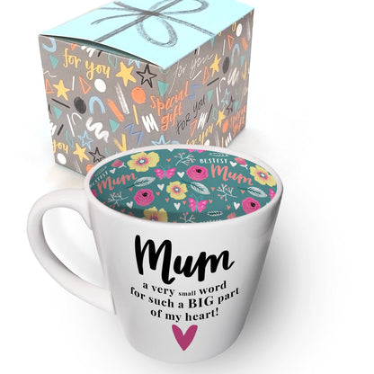 Mum Is A Small Word Ceramic Mug In Gift Box By Inside Out