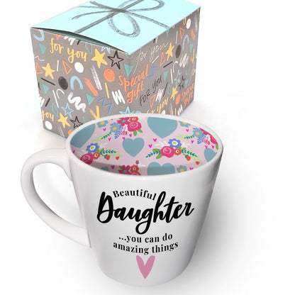 Beautiful Daughter Do Amazing Things Ceramic Mug In Gift Box By Inside Out