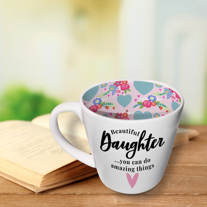Beautiful Daughter Do Amazing Things Ceramic Mug In Gift Box By Inside Out