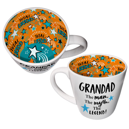 Grandad Man Myth Legend Ceramic Mug In Gift Box By Inside Out
