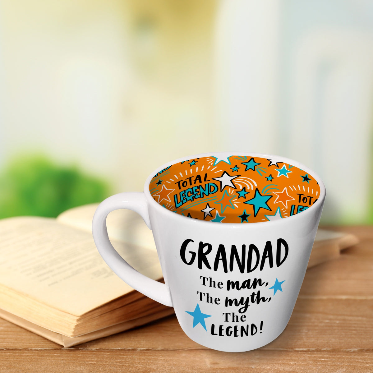 Grandad Man Myth Legend Ceramic Mug In Gift Box By Inside Out
