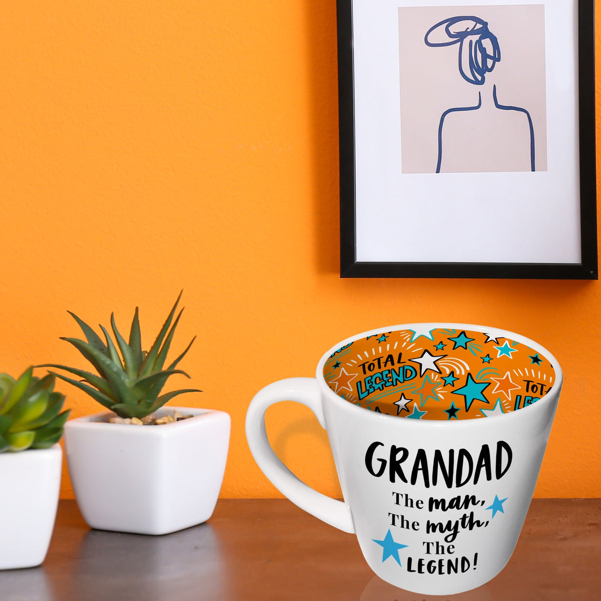 Grandad Man Myth Legend Ceramic Mug In Gift Box By Inside Out