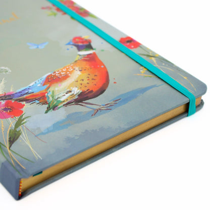 The Wildlife A5 Hardback Journal Notebook Artistic Pheasant Design Gift Idea
