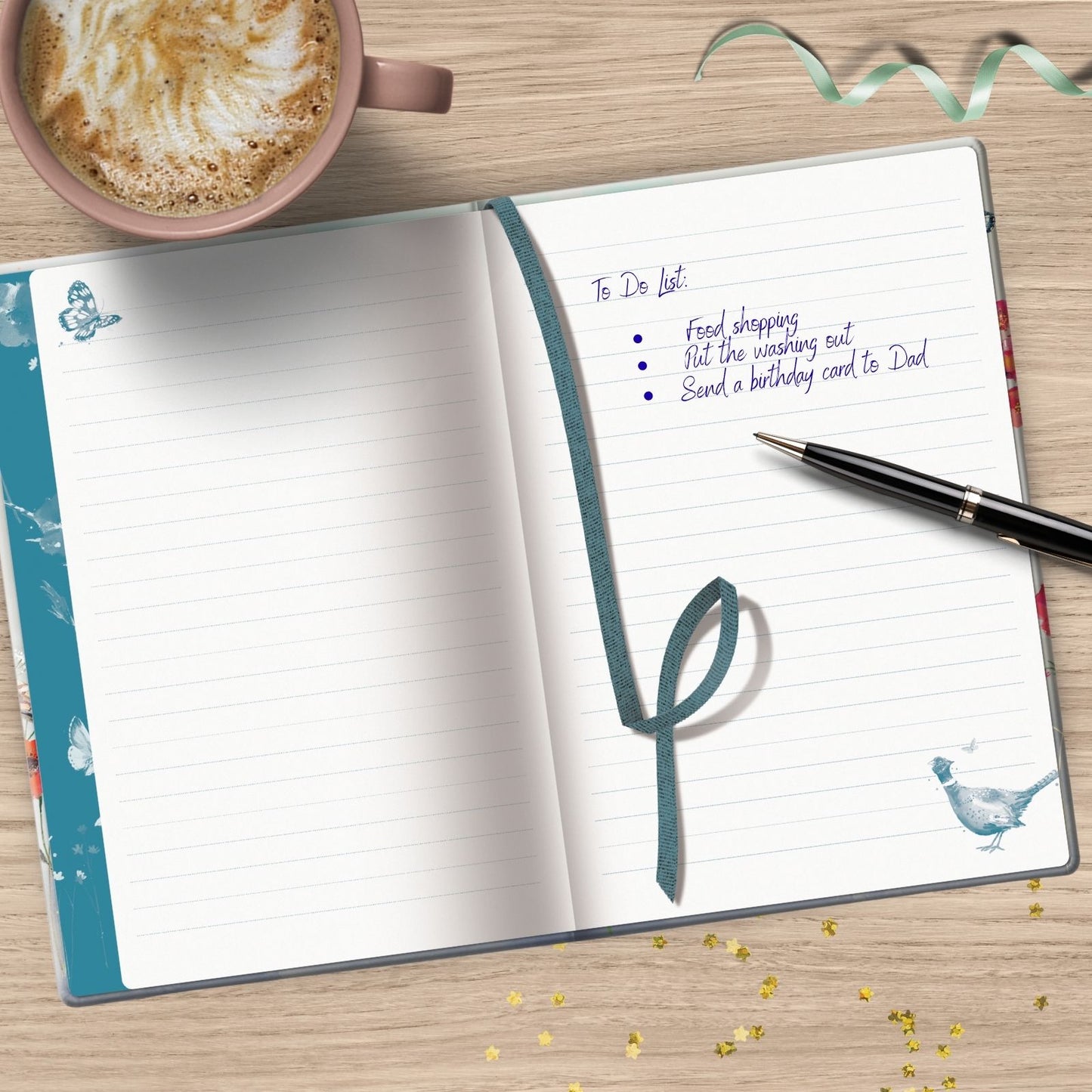 The Wildlife A5 Hardback Journal Notebook Artistic Pheasant Design Gift Idea