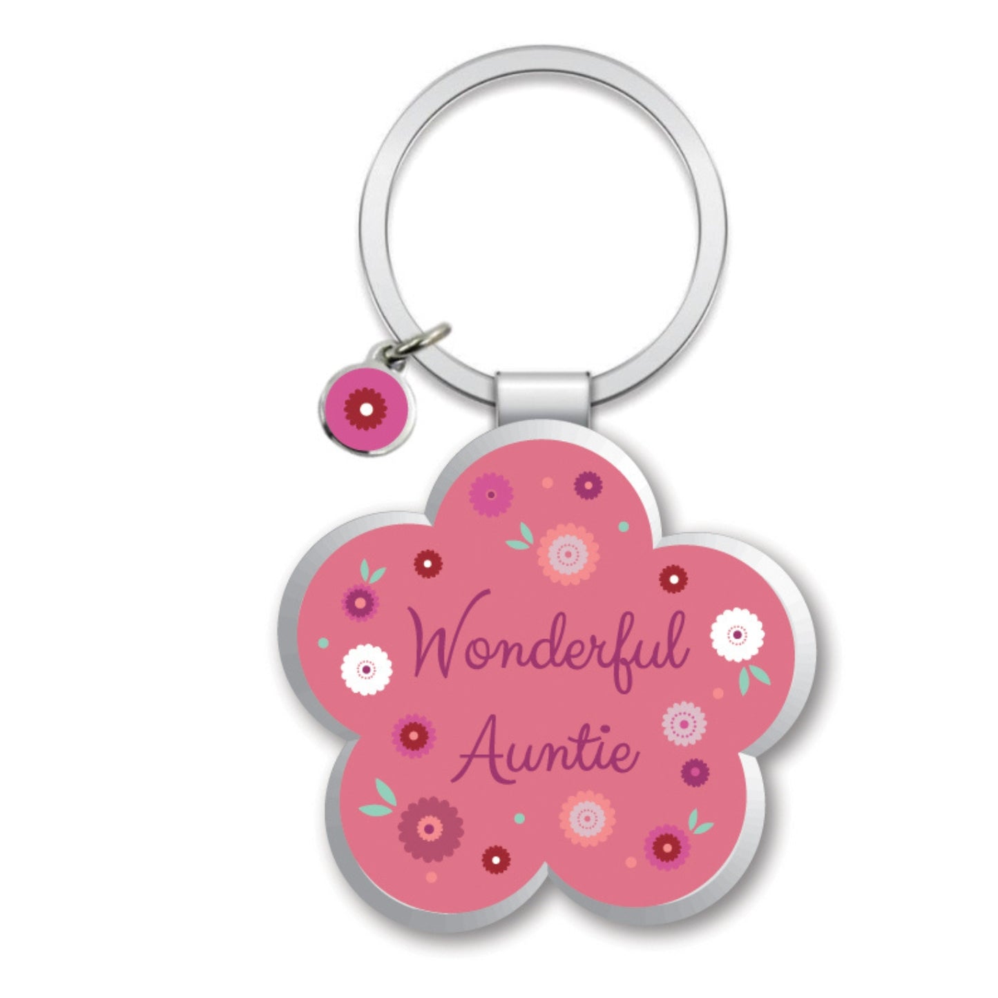 Wonderful Auntie Little Wishes Metallic Keyring