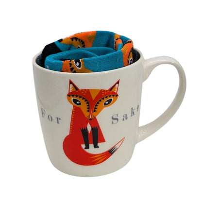 For Fox Sake Mug & Socks Set For Her Fun Foxy Gift Set