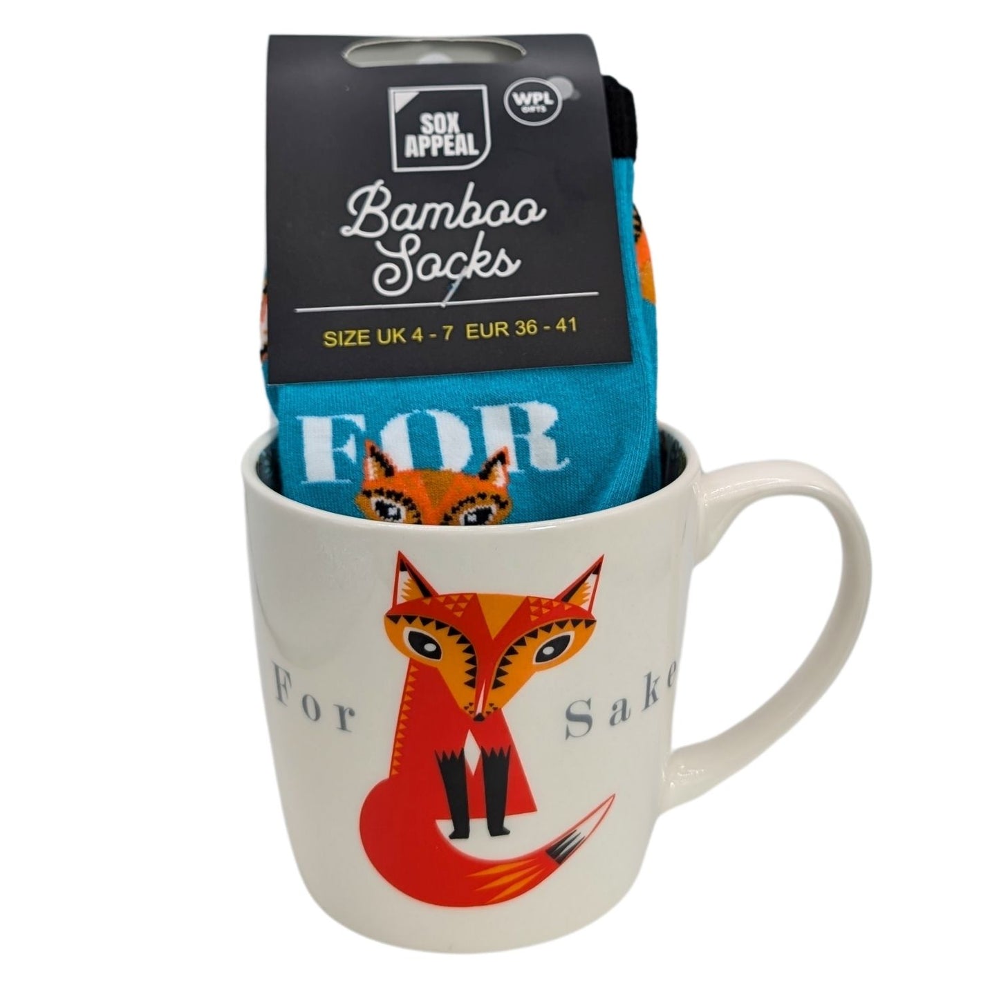 For Fox Sake Mug & Socks Set For Her Fun Foxy Gift Set