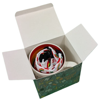 When It Rains Look For Rainbows Mug & Socks Set For Her Gift Set