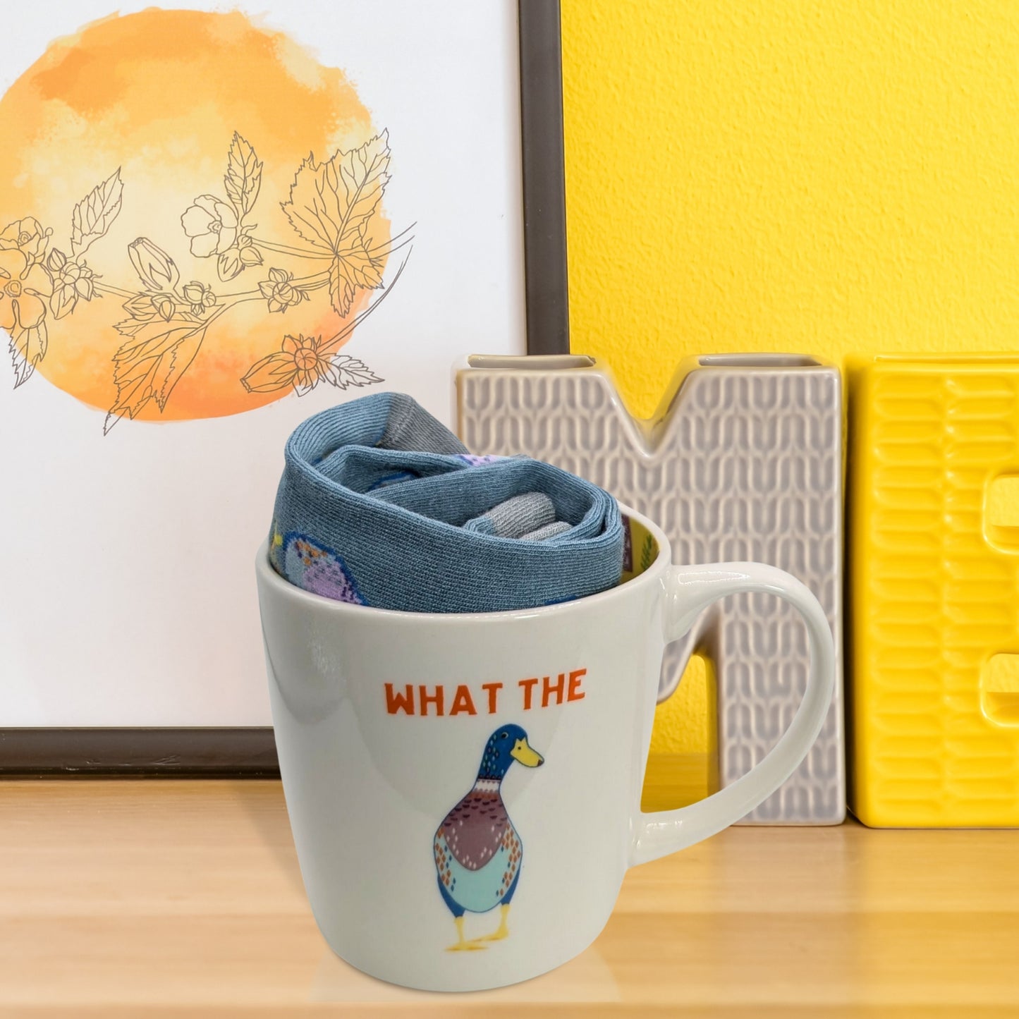 What The Duck Mug & Socks Set For Him Ducktastic! Gift Set