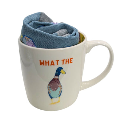 What The Duck Mug & Socks Set For Him Ducktastic! Gift Set