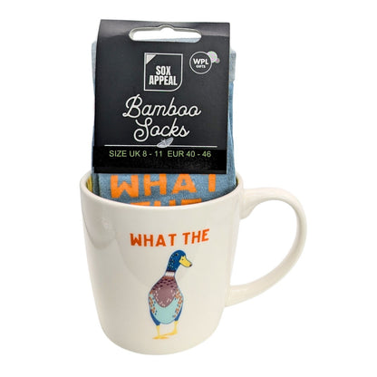 What The Duck Mug & Socks Set For Him Ducktastic! Gift Set