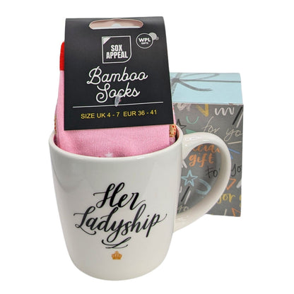 Her Ladyship Royalty Mug & Socks Set For Her Majesty Gift Set
