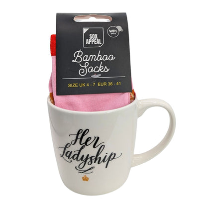 Her Ladyship Royalty Mug & Socks Set For Her Majesty Gift Set