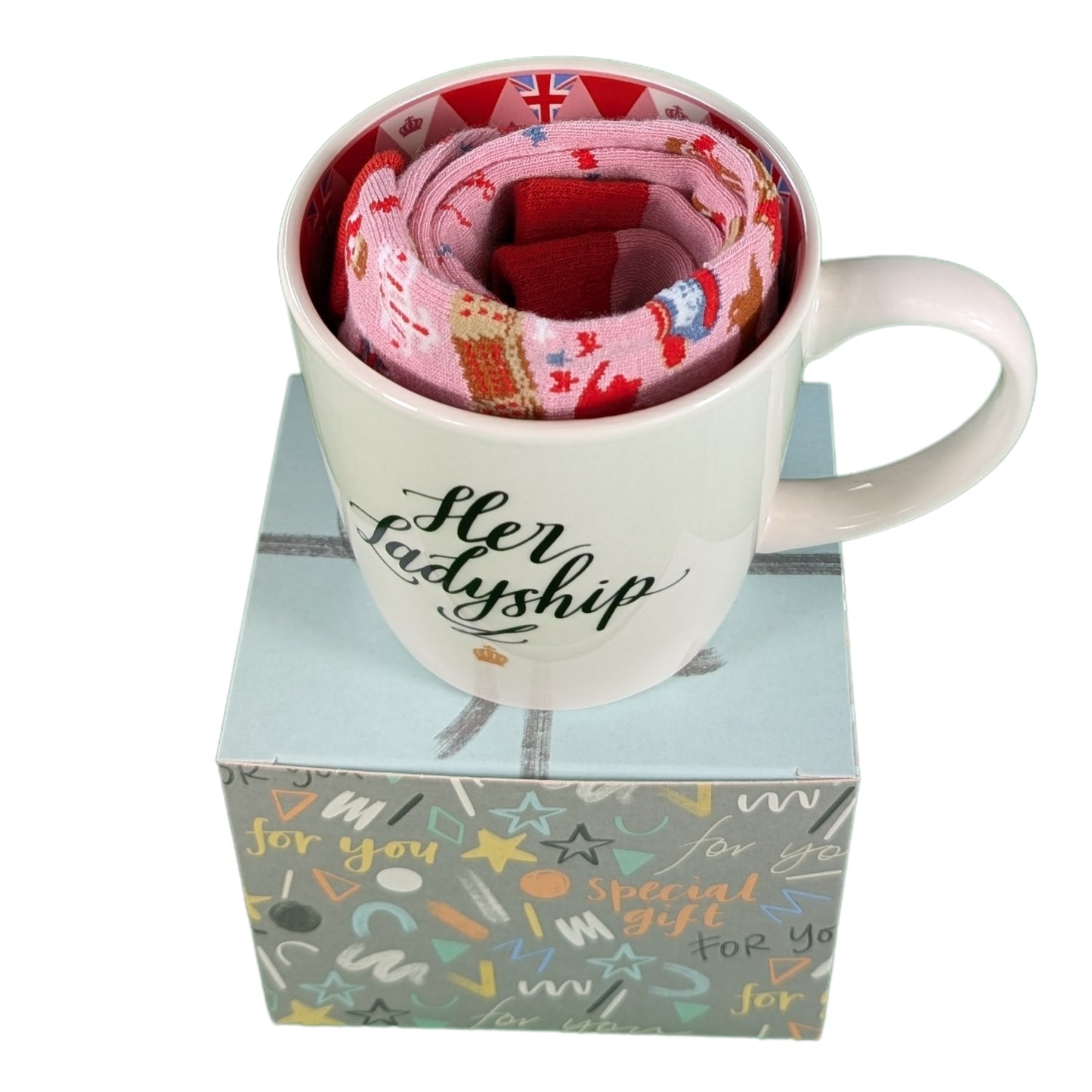 Her Ladyship Royalty Mug & Socks Set For Her Majesty Gift Set