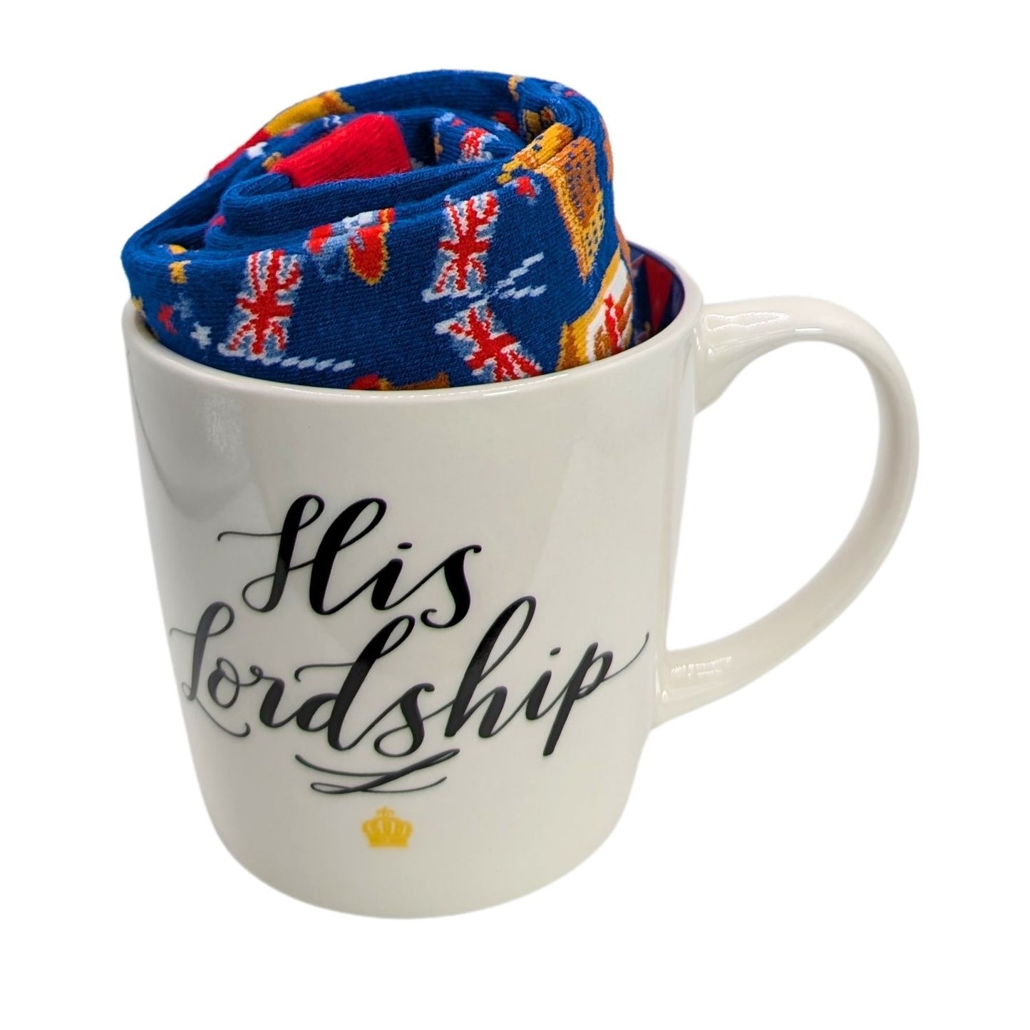 His Lordship Royalty Mug & Socks Set For Him His Majesty Gift Set