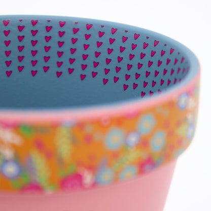 Love Plants Stop & Smell The Flowers Painted Terracotta Plant Pot Gift Idea