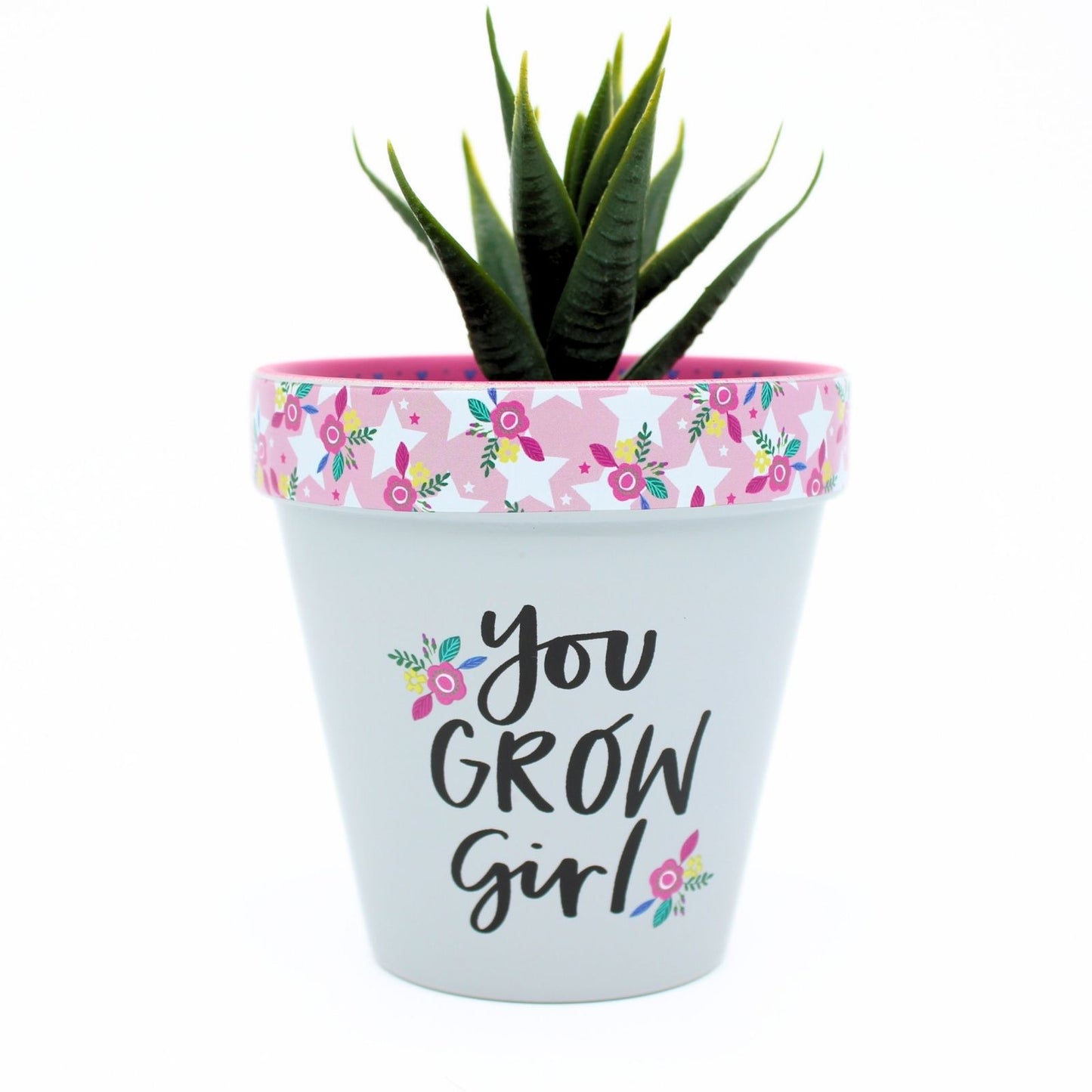 Love Plants You Grow Girl Painted Terracotta Plant Pot Gift Idea