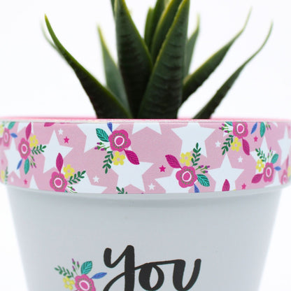 Love Plants You Grow Girl Painted Terracotta Plant Pot Gift Idea