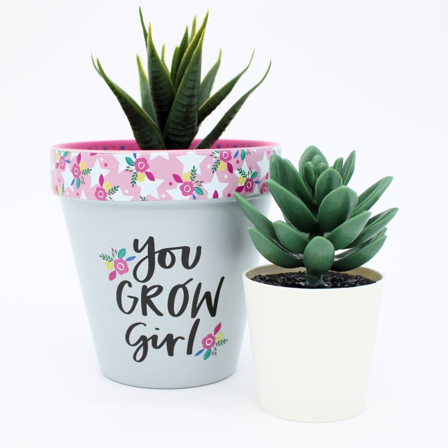 Love Plants You Grow Girl Painted Terracotta Plant Pot Gift Idea