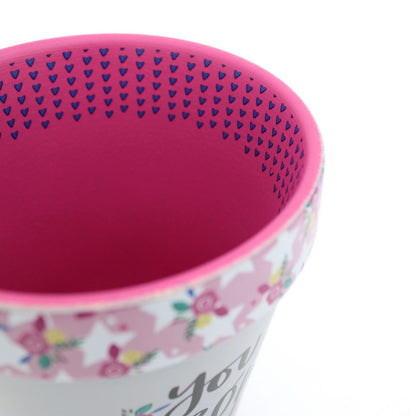 Love Plants You Grow Girl Painted Terracotta Plant Pot Gift Idea