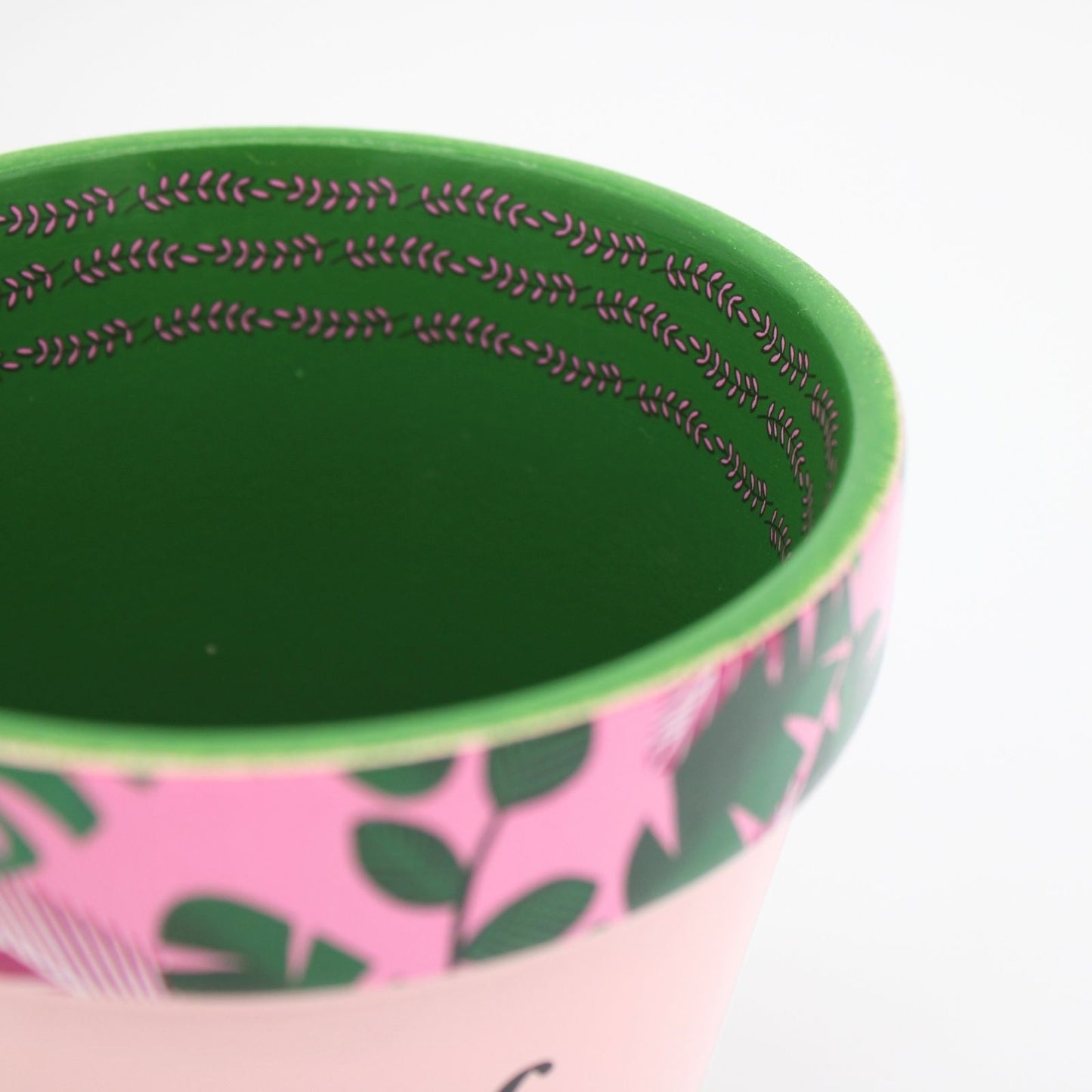 Love Plants Beleaf In Yourself Pink Painted Terracotta Plant Pot Gift Idea
