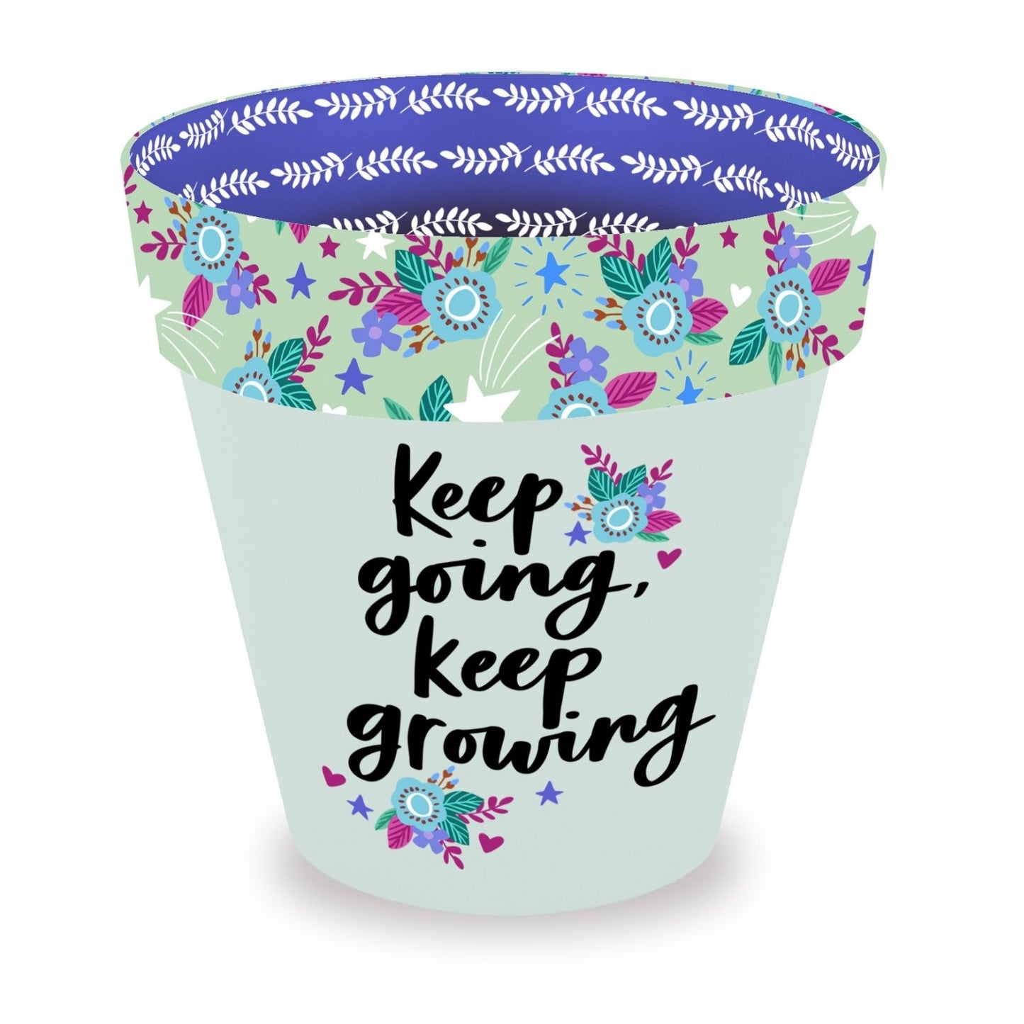 Love Plants Keep Going, Keep Growing Painted Terracotta Plant Pot Gift Idea