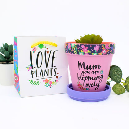 Love Plants Mum You Are Blooming Lovely Painted Terracotta Plant Pot Gift Idea